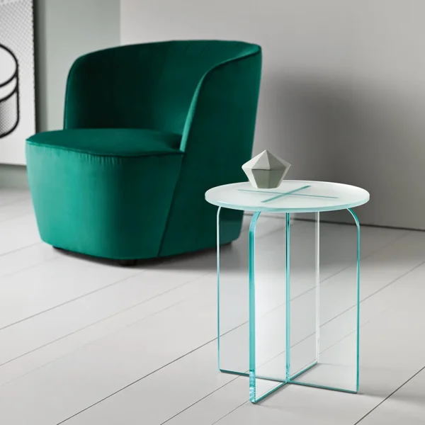 Tonelli Design Opalina Stool, elegant side table, designer Italian furniture, Troy Michigan.