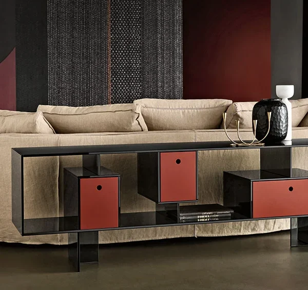 Sideboards Living Room Liber M by Tonelli Design, luxurious contemporary storage, Royal Oak Michigan.