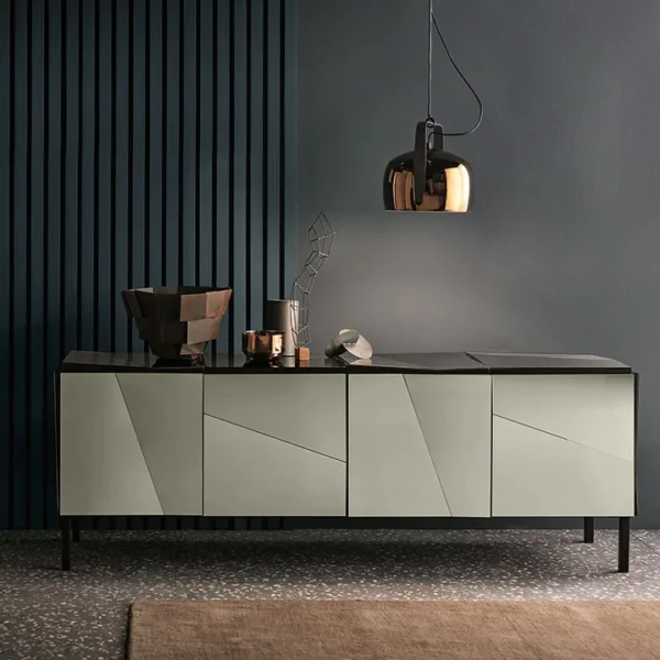 Sideboard 4 Doors Psiche by Tonelli Design, luxurious contemporary storage, Royal Oak Michigan.