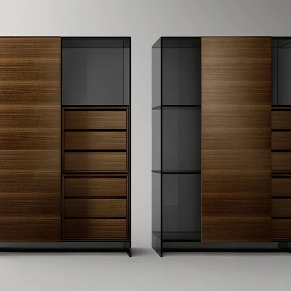 Cupboard Shoji Cabinet by Tonelli Design, modern glass and wood design, Troy Michigan.