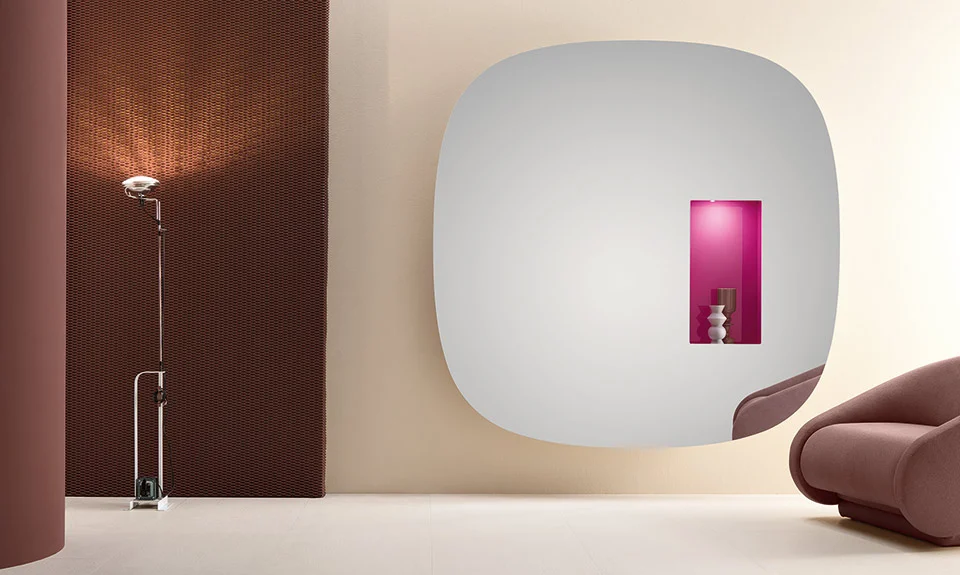 Mirror Aperture by Tonelli Design, modern glass and metal design, Troy Michigan.