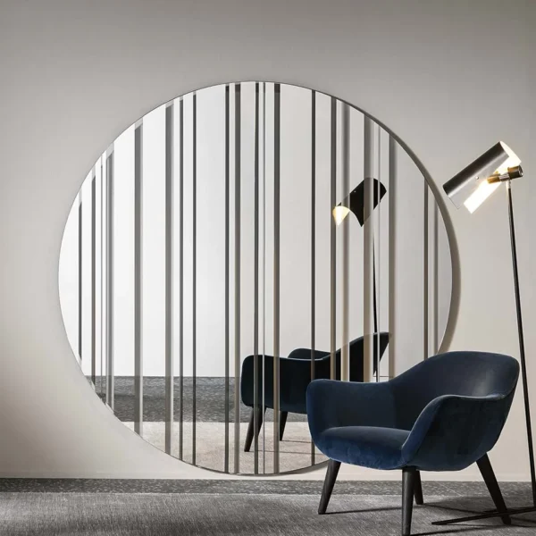 Experience artistic reflection with the "Barcode" mirror from Tonelli Design. Find this modern Italian glass piece for your Troy, MI home.