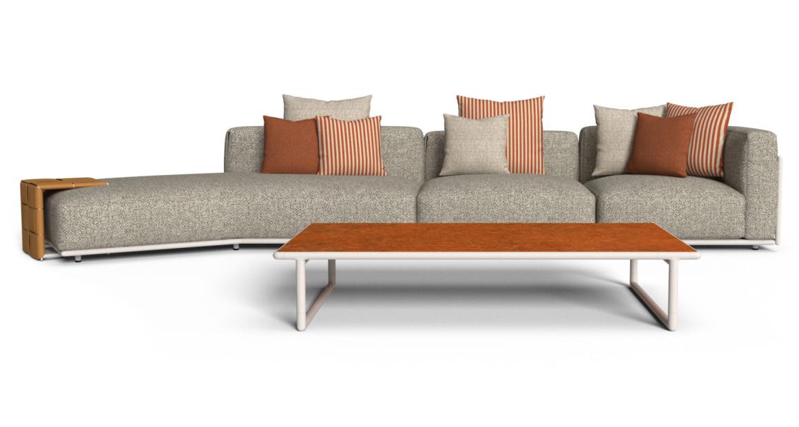 Modern Tressé Modular Sofa by Antonio Rodriguez for Talentispa, high-end Italian outdoor furniture for Royal Oak, Michigan.