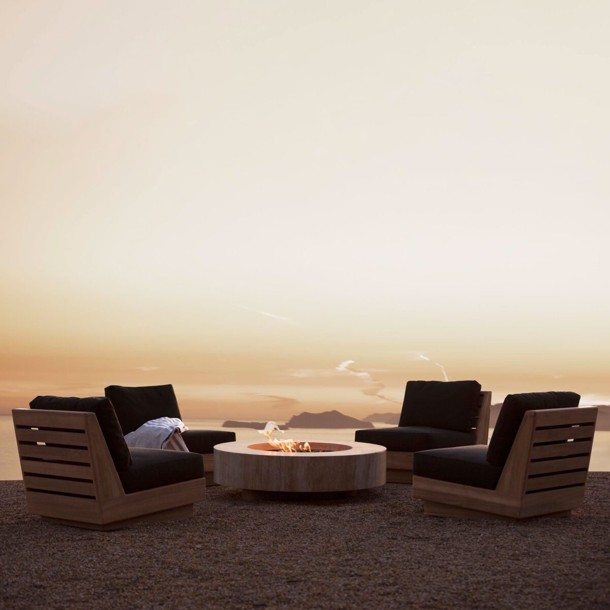 “Contemporary armless chair by Harbour – Tulum collection featuring clean lines and comfort”