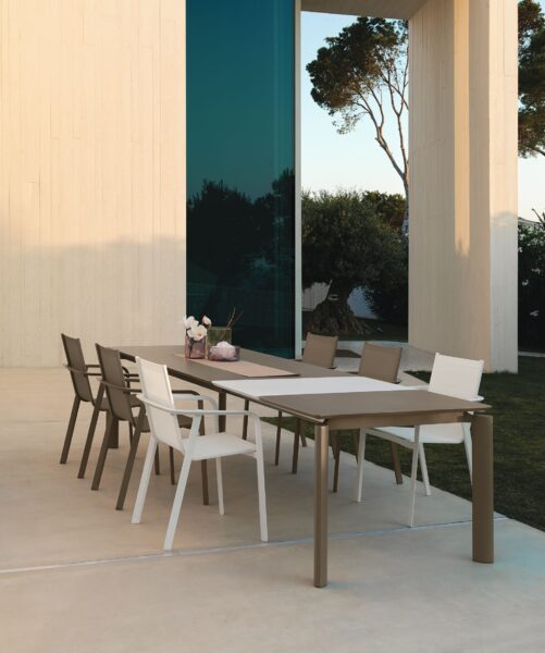 Milo Dining Armchair by Talenti – stylish outdoor armchair with sleek frame and cushioned comfort