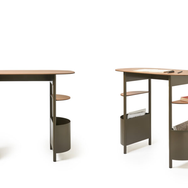 Modern Vanilla desk by Raffaella Mangiarotti for Opinion Ciatti, high-end Italian design for Troy, Michigan.