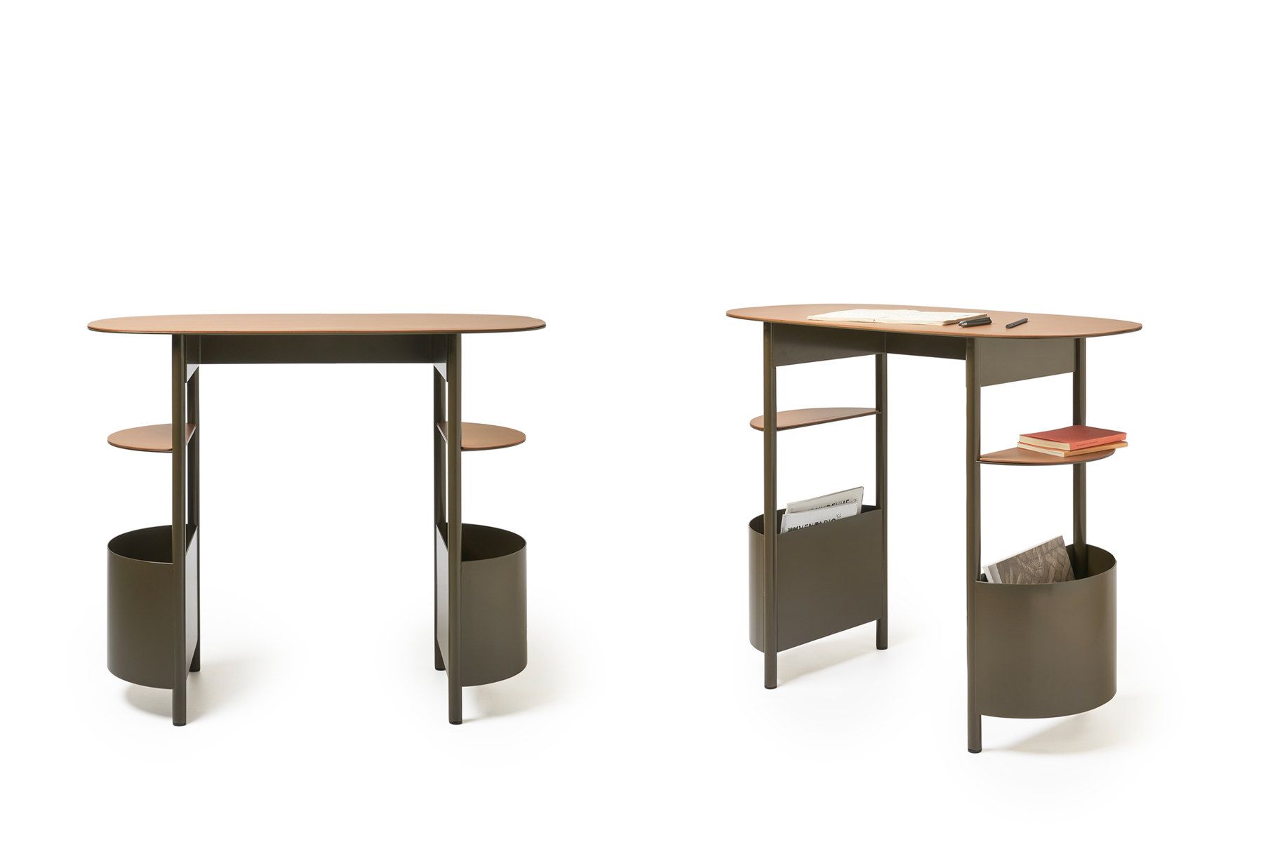 Modern Vanilla desk by Raffaella Mangiarotti for Opinion Ciatti, high-end Italian design for Troy, Michigan.