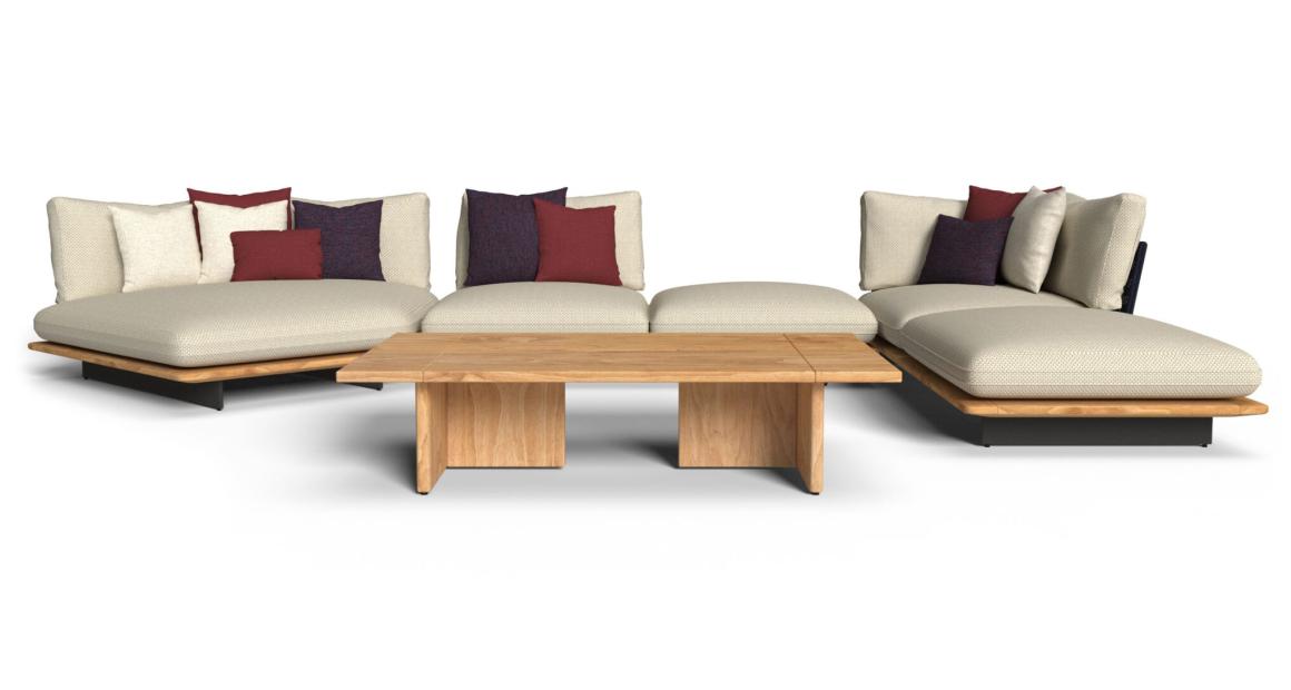 Luxury contemporary Venice Modular Sofa by Ludovica + Roberto Palomba for Talentispa, high-end Italian outdoor furniture for Birmingham, Michigan.