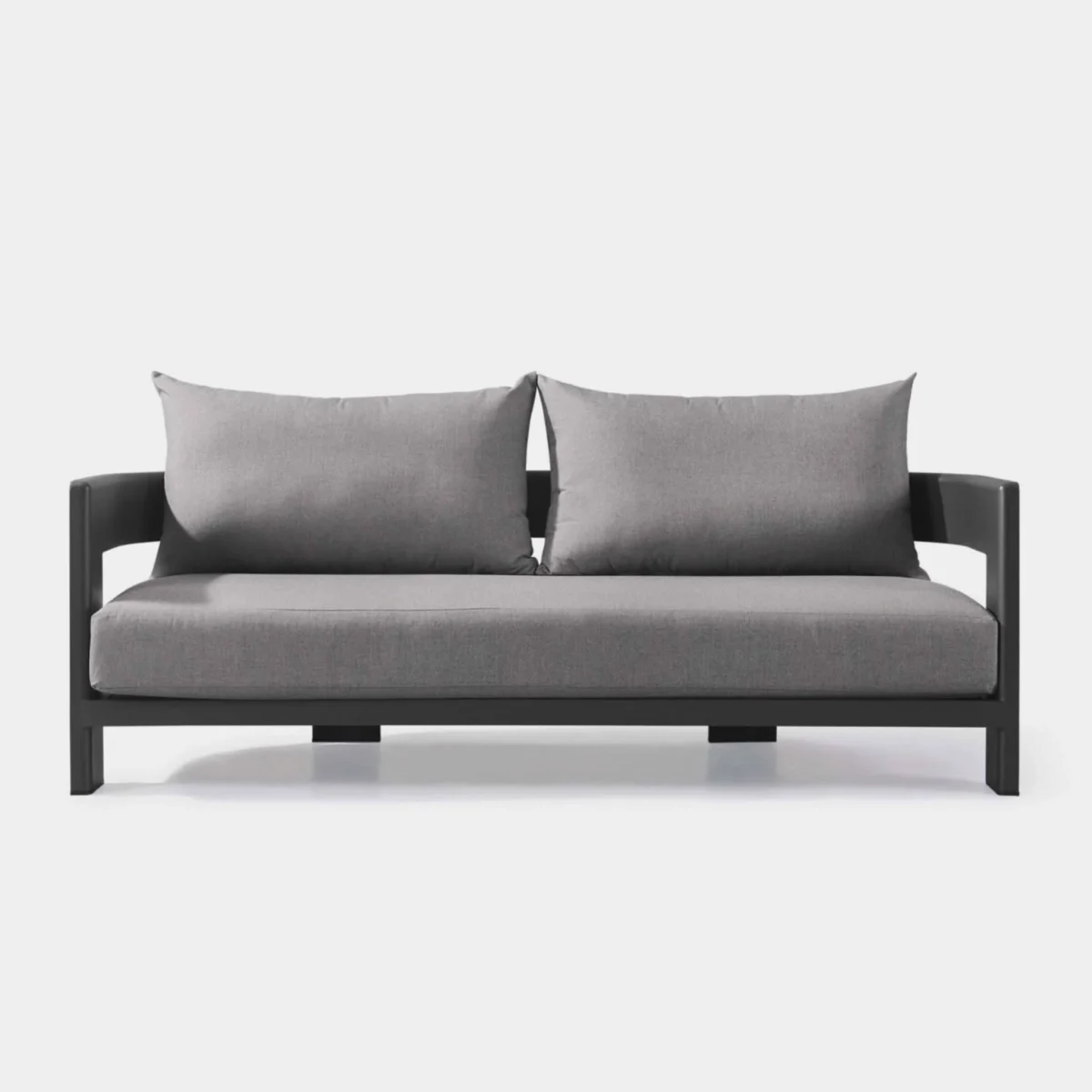  “Contemporary outdoor Victoria Sofa by Harbour – 2 seat aluminum frame with high-performance fabric”