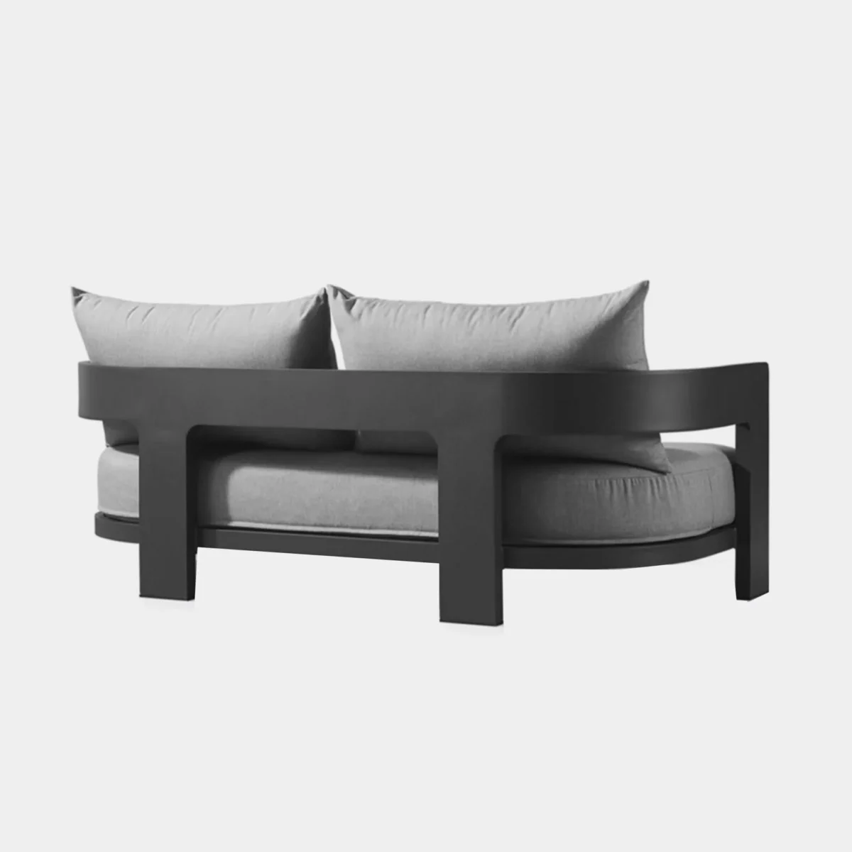 “Back view of Harbour Victoria Aluminum 2 Seat Sofa – luxury modern outdoor furniture for two”