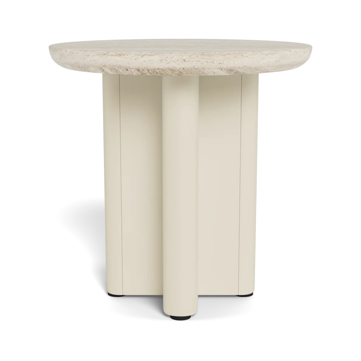 “Stylish round aluminum side table by Harbour – Victoria series ideal for modern outdoor aesthetics”