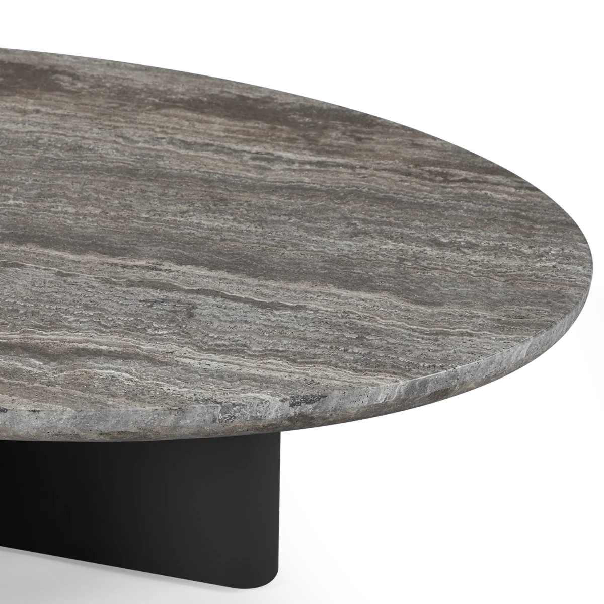 “Outdoor lounge scene featuring Victoria Aluminum Oval Stone Coffee Table by Harbour – sophisticated and functional centerpiece”