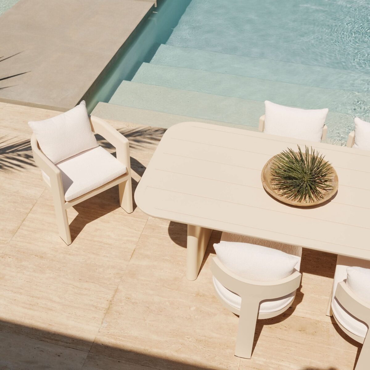 “Weather-resistant and durable – Harbour’s 108" Victoria slatted table built for luxury outdoor use”