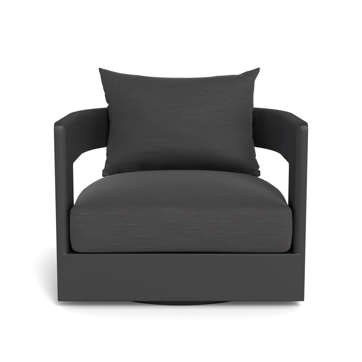 “Modern Victoria Aluminum Swivel Chair by Harbour – weather-resistant patio chair with deep seating comfort”