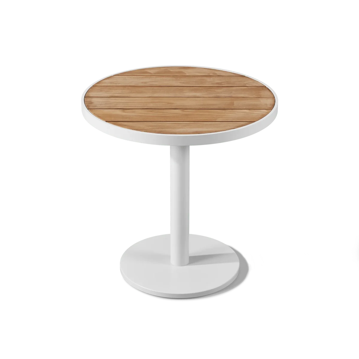 “Modern round café table by Harbour – Vienna 30” bistro table with durable finish and slim profile”