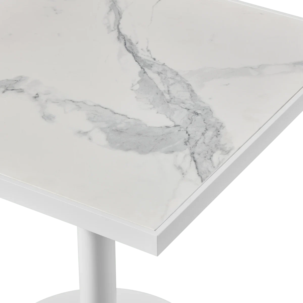 “Harbour Vienna 30” square bistro table – powder-coated finish with modern aluminum frame”