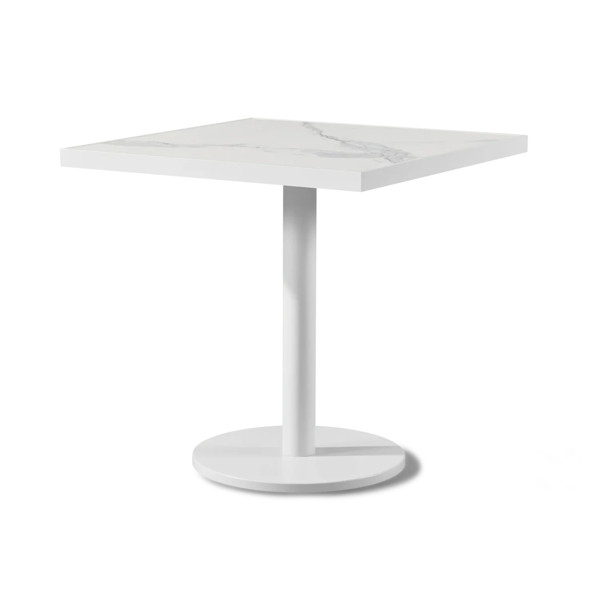 “Vienna outdoor square dining table by Harbour – 30 inch size with clean, contemporary silhouette”