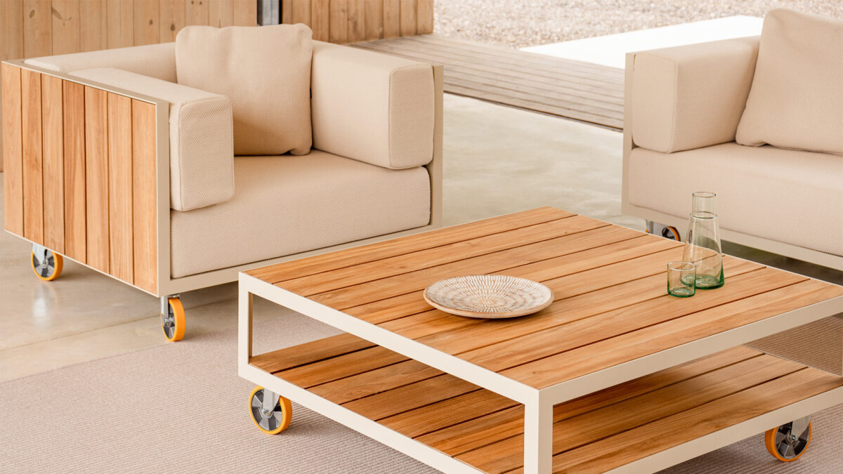 High-end Vineyard Large Coffee Table Legs by Ramón Esteve for Vondom, modern Spanish outdoor furniture component for Troy, Michigan.