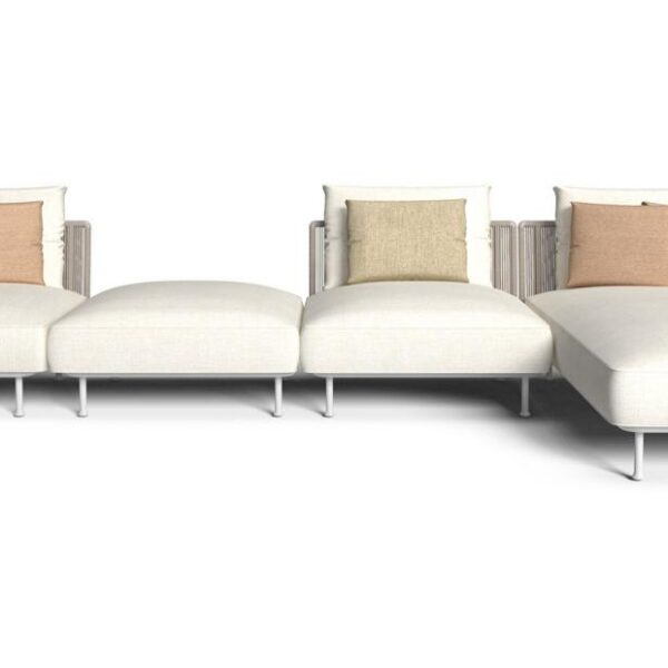 "Coral Modular Sofa by TalentiSpa ideal for creating chic and comfortable outdoor lounge areas."