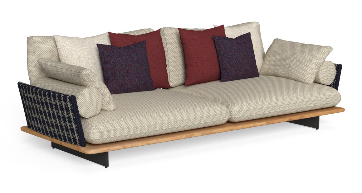 Modern Venice 3-seater outdoor sofa by Ludovica + Roberto Palomba for Talenti, high-end Italian design for Birmingham, Michigan.