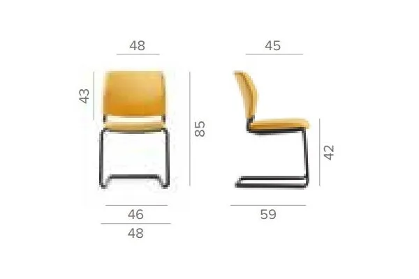 CAY | Chair with armrests By Dauphin