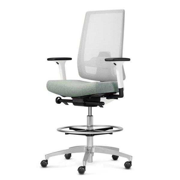INDEED WHITE | Mesh office chair By Dauphin