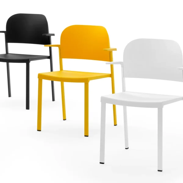 MAKEUP PLASTIC | Chair with armrests By Diemmebi