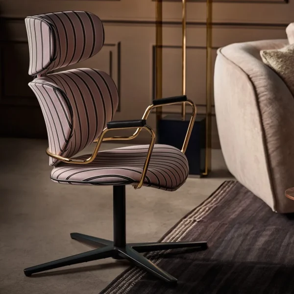 ASIA SWIVEL | Fabric chair By Black Tie