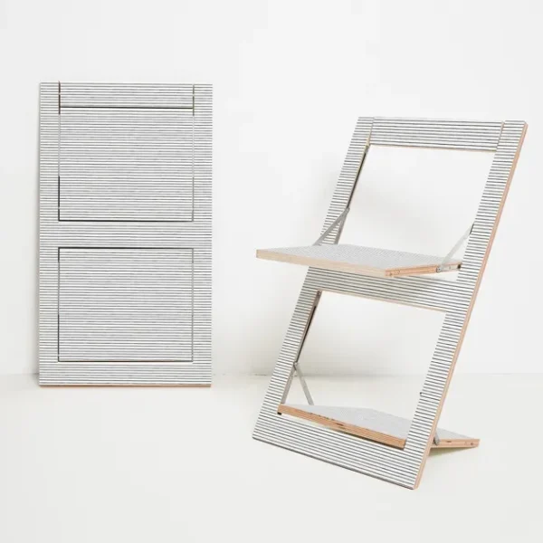 FLPPS FOLDING CHAIR - WATERCOLOR STRIPE By AMBIVALENZ