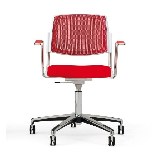 VOLE NET SOFT | Chair with 5-spoke base By Diemmebi