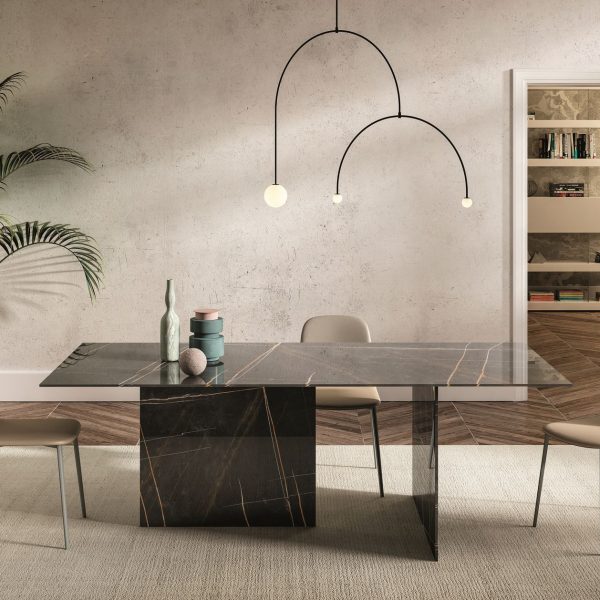 STRATUM SAHARA NOIR POLISHED XGLASS | Table By Lago
