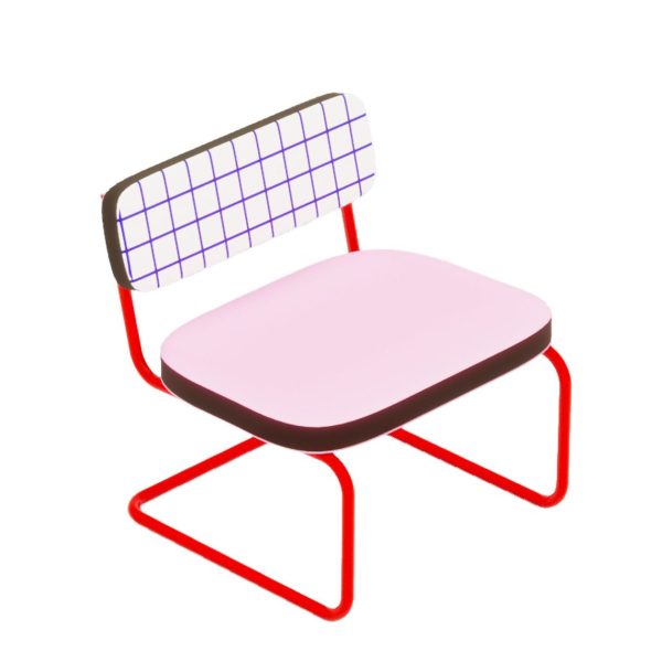 SUPER LOUNGE CHAIR BLUE GRID By Seletti