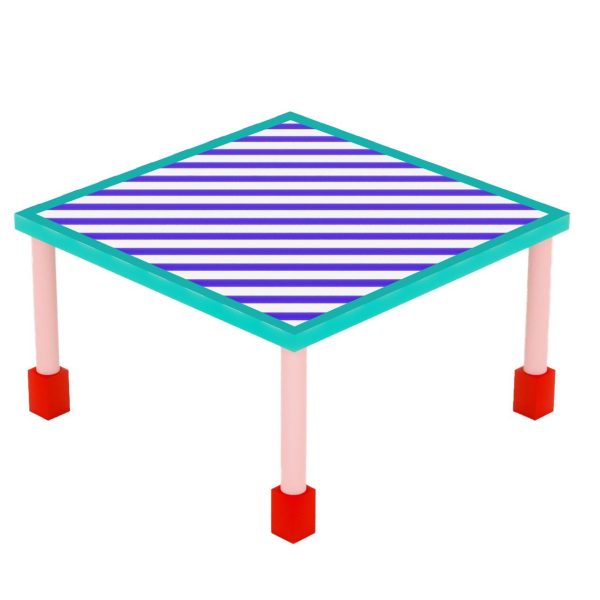 SUPERSQUARETABLE BLUE STRIPES By Seletti