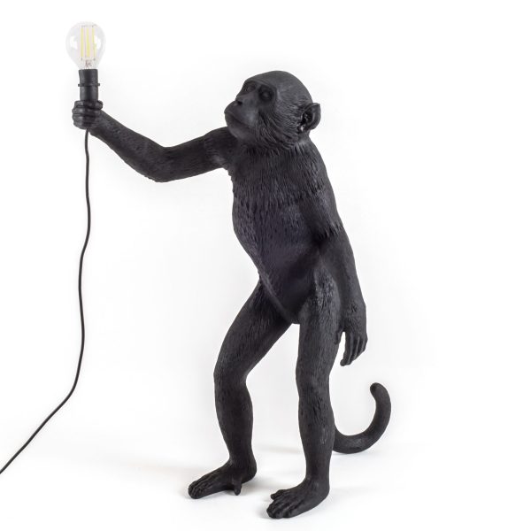 THE MONKEY LAMP BLACK STANDING By Seletti