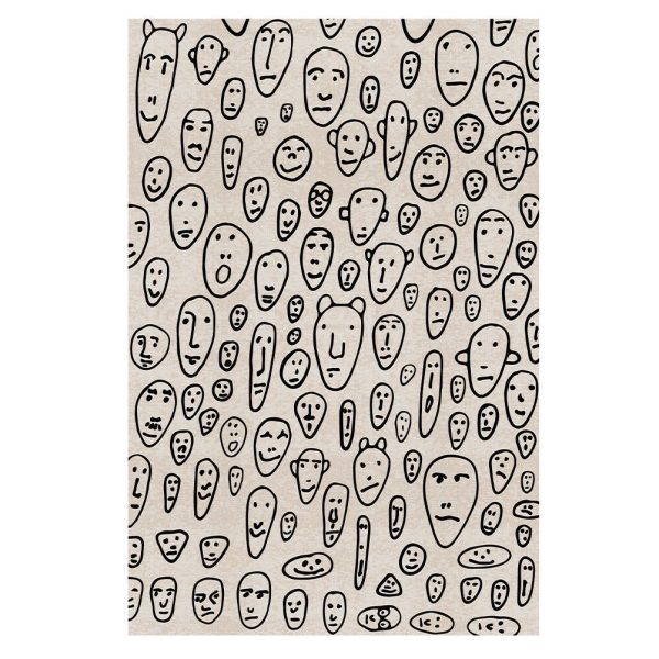 CARPET FLOATING FACES WHITE By Qeeboo