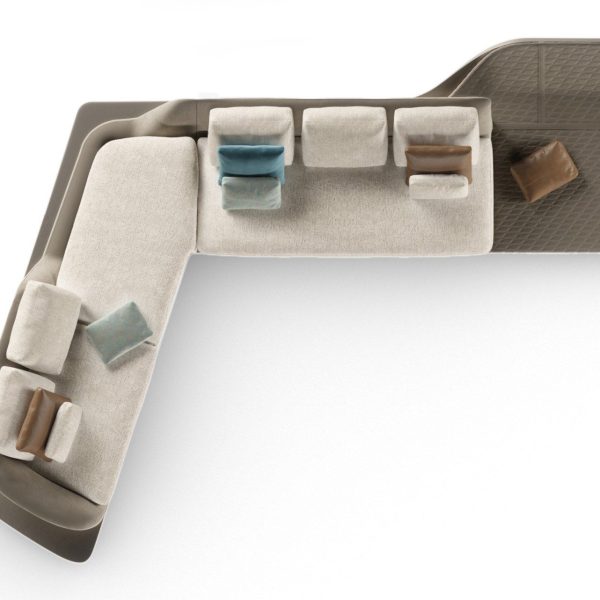 SEGNO | Sofa with chaise longue By Reflex