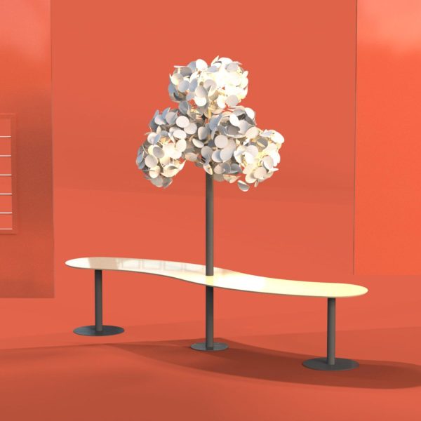 LEAF LAMP METAL TREE WITH SEAMLESS TABLE By Green Furniture Concept