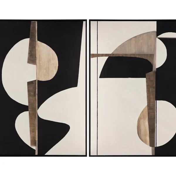 Good Neighbours (Set Of 2) - 40" X 54" - Black Floater Frame By Sunpan